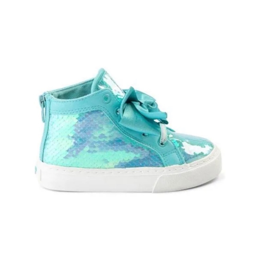 JOJO Siwa Big Girl's JOJO Sequin Lace Sneakers Teal Sequin Size 7 toddler